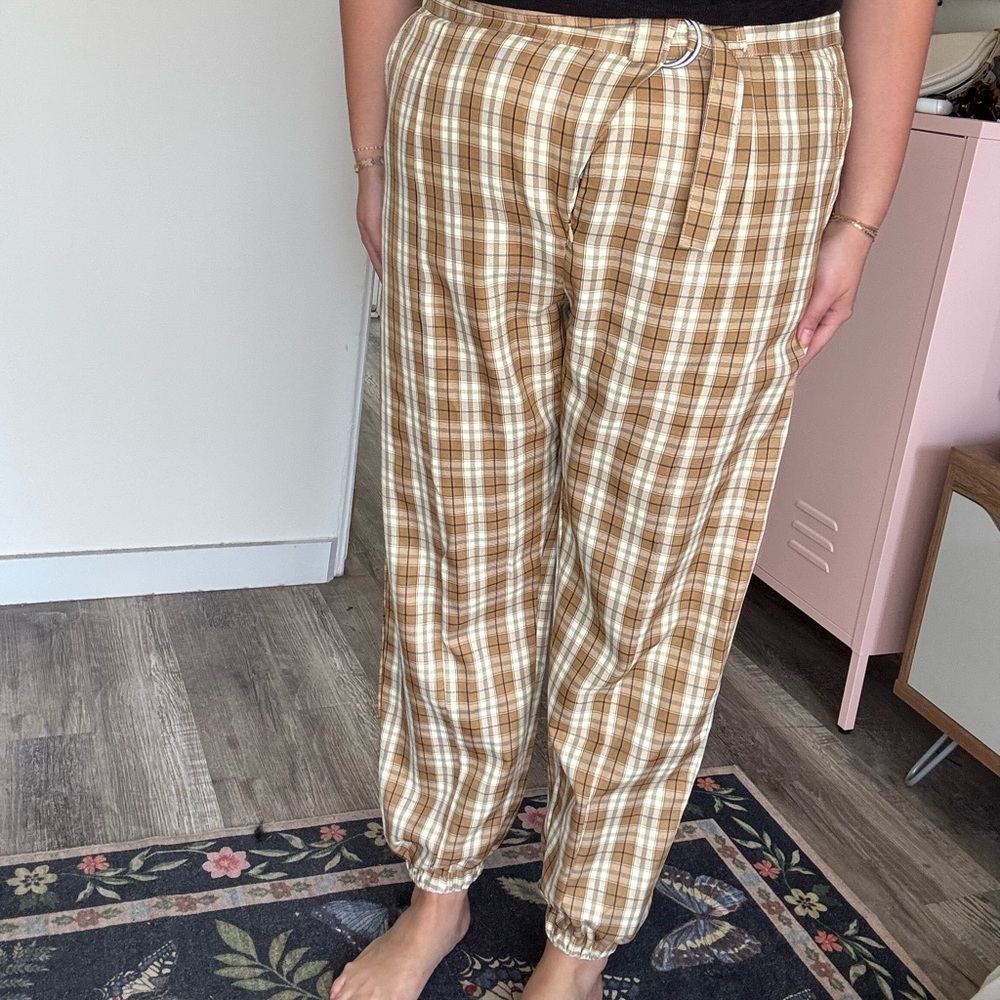 Plaid Wrap Trousers